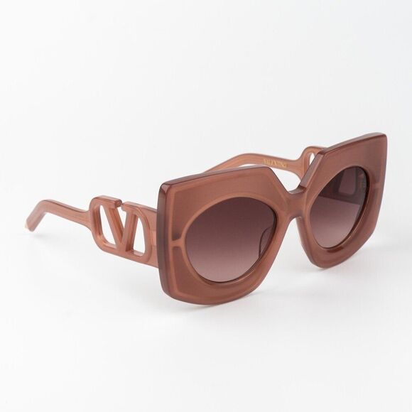Valentino Women Sunglasses Titanium Pink Gold Rose Oversized Square V - SOUL main image 13
